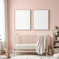 Nursery Lifestyle Frame Mockup — Plain Square Frame Portrait 2:3 — Perspective View — #05452 | MockupBulk