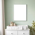 Nursery Editorial Room Mockup — Plain Square Frame Portrait 5:7 — Perspective View — #05170 | MockupBulk
