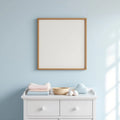 Nursery Editorial Room Mockup — Plain Square Frame Landscape 3:4 — Perspective View — #05174 | MockupBulk