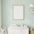 Nursery Wall Art Mockup — Plain Square Frame A-Series (A4 / A3) — Perspective View — #05178 | MockupBulk