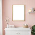 Nursery Lifestyle Frame Mockup — Plain Square Frame Portrait 2:3 — Perspective View — #05179 | MockupBulk