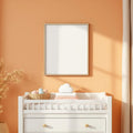 Nursery High-Res Frame Mockup — Plain Square Frame Portrait 2:3 — Perspective View — #05182 | MockupBulk