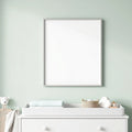 Nursery Lifestyle Frame Mockup — Plain Square Frame Square 1:1 — Perspective View — #05183 | MockupBulk