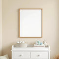 Nursery Professional Frame Mockup — Plain Square Frame Landscape 11x14 — Perspective View — #05184 | MockupBulk