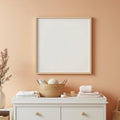 Nursery Premium Interior Mockup — Plain Square Frame Portrait 2:3 — Perspective View — #05186 | MockupBulk