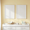Nursery High-Res Frame Mockup — Plain Square Frame Square 1:1 — Perspective View — #05193 | MockupBulk