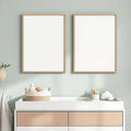 Nursery Professional Frame Mockup — Plain Square Frame Square 1:1 — Perspective View — #05196 | MockupBulk