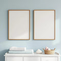 Nursery Premium Interior Mockup — Plain Square Frame Portrait 2:3 — Perspective View — #05198 | MockupBulk
