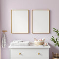 Nursery Interior Frame Mockup — Plain Square Frame Portrait 2:3 — Perspective View — #05202 | MockupBulk