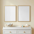 Nursery Frame Display Mockup — Plain Square Frame Portrait 2:3 — Perspective View — #05203 | MockupBulk