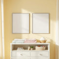 Nursery Frame Display Mockup — Plain Square Frame Landscape 3:4 — Perspective View — #05206 | MockupBulk