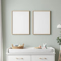 Nursery Premium Interior Mockup — Plain Square Frame Portrait 2:3 — Perspective View — #05209 | MockupBulk