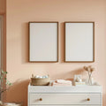 Nursery Lifestyle Frame Mockup — Plain Square Frame Portrait 2:3 — Perspective View — #05212 | MockupBulk