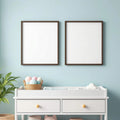 Nursery Lifestyle Frame Mockup — Plain Square Frame Square 1:1 — Perspective View — #05213 | MockupBulk