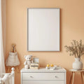 Nursery Editorial Room Mockup — Plain Square Frame Portrait 2:3 — Perspective View — #05325 | MockupBulk
