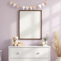 Nursery Editorial Room Mockup — Plain Square Frame Portrait 2:3 — Perspective View — #05332 | MockupBulk