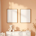 Nursery Room Scene Mockup — Plain Square Frame A-Series (A4 / A3) — Perspective View — #05355 | MockupBulk