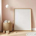 Nursery Styled Room Mockup — Plain Square Frame Portrait 4:5 — Perspective View — #05270 | MockupBulk
