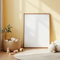 Nursery Premium Interior Mockup — Plain Square Frame Portrait 2:3 — Perspective View — #05271 | MockupBulk