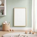 Nursery Styled Room Mockup — Plain Square Frame Portrait 2:3 — Perspective View — #05274 | MockupBulk