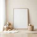 Nursery Editorial Room Mockup — Plain Square Frame Portrait 2:3 — Perspective View — #05275 | MockupBulk