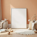 Nursery Interior Frame Mockup — Plain Square Frame Portrait 2:3 — Perspective View — #05279 | MockupBulk