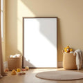 Nursery Styled Room Mockup — Plain Square Frame Portrait 2:3 — Perspective View — #05284 | MockupBulk
