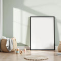 Nursery Frame Display Mockup — Plain Square Frame Portrait 2:3 — Perspective View — #05287 | MockupBulk