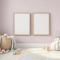 Nursery Wall Art Mockup — Plain Square Frame Portrait 2:3 — Perspective View — #05293 | MockupBulk