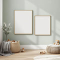 Nursery High-Res Frame Mockup — Plain Square Frame Portrait 2:3 — Perspective View — #05300 | MockupBulk