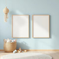 Nursery Editorial Room Mockup — Plain Square Frame Square 1:1 — Perspective View — #05304 | MockupBulk