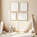 Nursery Professional Frame Mockup — Plain Square Frame Landscape 11x14 — Perspective View — #05372 | MockupBulk