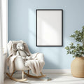 Nursery High-Res Frame Mockup — Plain Square Frame Portrait 2:3 — Perspective View — #05070 | MockupBulk