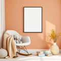 Nursery Styled Room Mockup — Plain Square Frame Portrait 2:3 — Perspective View — #05071 | MockupBulk