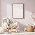 Nursery Styled Room Mockup — Plain Square Frame Portrait 2:3 — Perspective View — #05077 | MockupBulk