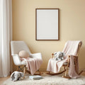 Nursery Professional Frame Mockup — Plain Square Frame Portrait 2:3 — Perspective View — #05080 | MockupBulk