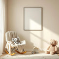 Nursery Professional Frame Mockup — Plain Square Frame Portrait 2:3 — Perspective View — #05086 | MockupBulk