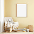 Nursery High-Res Frame Mockup — Plain Square Frame Portrait 2:3 — Perspective View — #05089 | MockupBulk