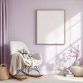 Nursery Wall Art Mockup — Plain Square Frame Portrait 2:3 — Perspective View — #05090 | MockupBulk