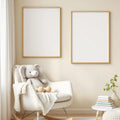 Nursery Frame Display Mockup — Plain Square Frame Square 1:1 — Perspective View — #05106 | MockupBulk