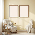 Nursery Interior Frame Mockup — Plain Square Frame Landscape 11x14 — Perspective View — #05115 | MockupBulk