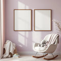 Nursery Premium Interior Mockup — Plain Square Frame Portrait 2:3 — Perspective View — #05116 | MockupBulk
