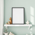 Nursery Premium Interior Mockup — Plain Square Frame Portrait 2:3 — Perspective View — #05118 | MockupBulk