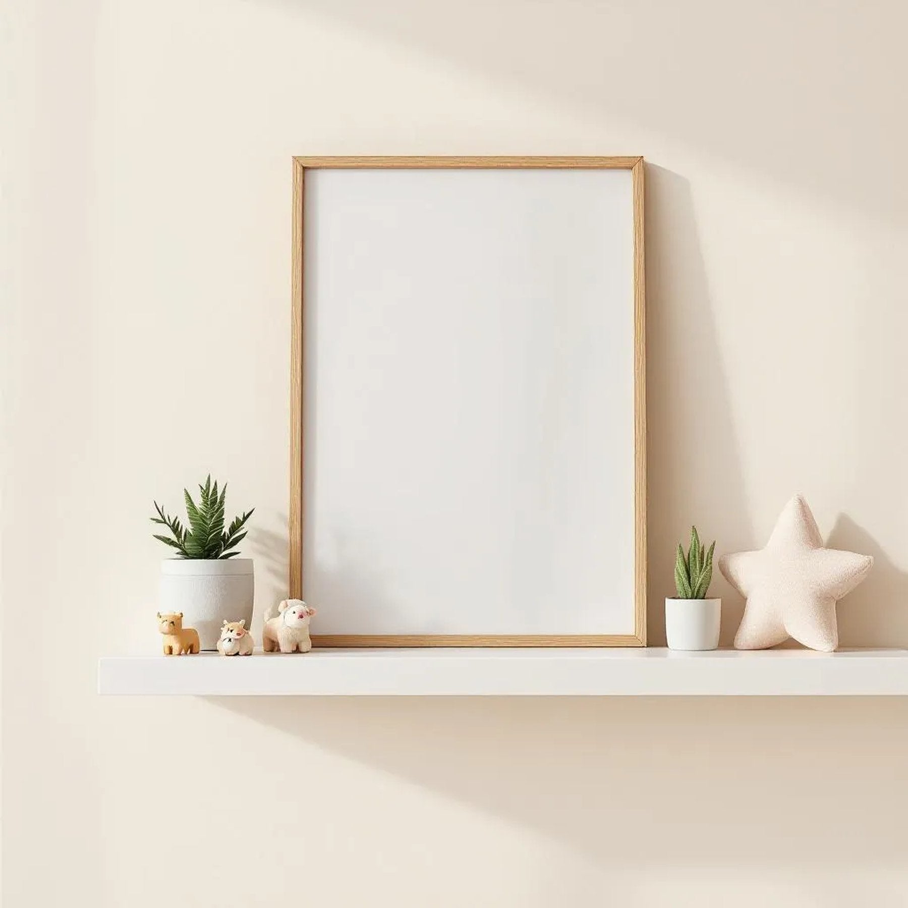Nursery Room Scene Mockup — Plain Square Frame A-Series (A4 / A3) — Perspective View — #05125 | MockupBulk