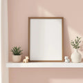 Nursery Styled Room Mockup — Plain Square Frame Portrait 2:3 — Perspective View — #05127 | MockupBulk