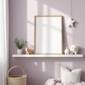 Nursery Lifestyle Frame Mockup — Plain Square Frame Portrait 2:3 — Perspective View — #05137 | MockupBulk