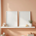 Nursery High-Res Frame Mockup — Plain Square Frame Portrait 2:3 — Perspective View — #05147 | MockupBulk