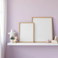 Nursery Styled Room Mockup — Plain Square Frame Portrait 2:3 — Perspective View — #05150 | MockupBulk