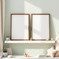 Nursery Wall Art Mockup — Plain Square Frame Square 1:1 — Perspective View — #05152 | MockupBulk
