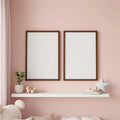 Nursery Premium Interior Mockup — Plain Square Frame Portrait 2:3 — Perspective View — #05153 | MockupBulk